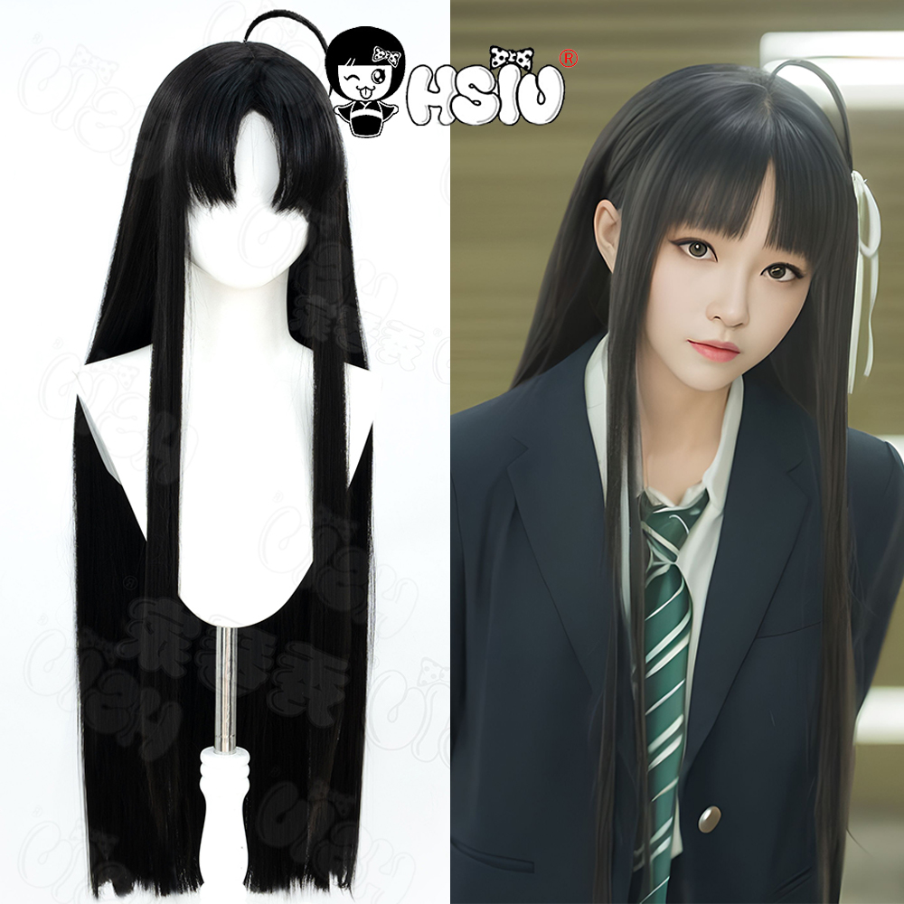 Anime Cosplay Girl With Black Hair - Парик для косплея Ава Субару HSIU,