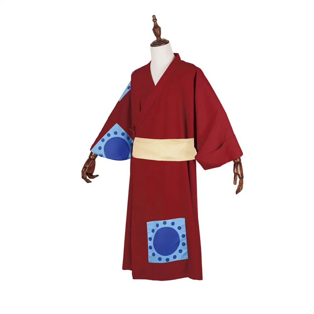 Anime Cosplay One Piece - Красное кимоно аниме One Monkey Luffy