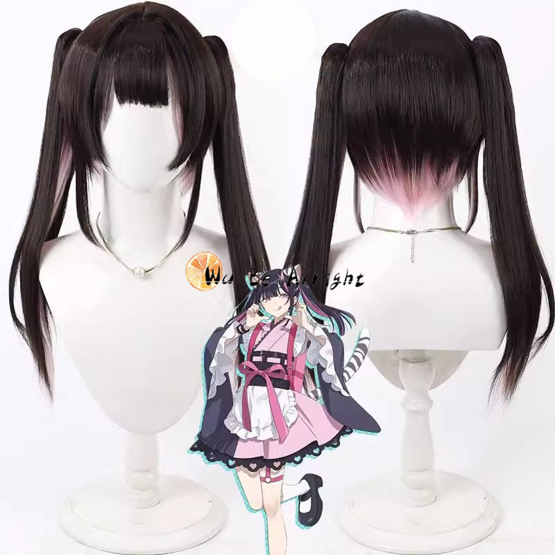 Anime Cosplay Girl With Black Hair - Аниме-парик для косплея «Космическая принцесса Кагуя»
