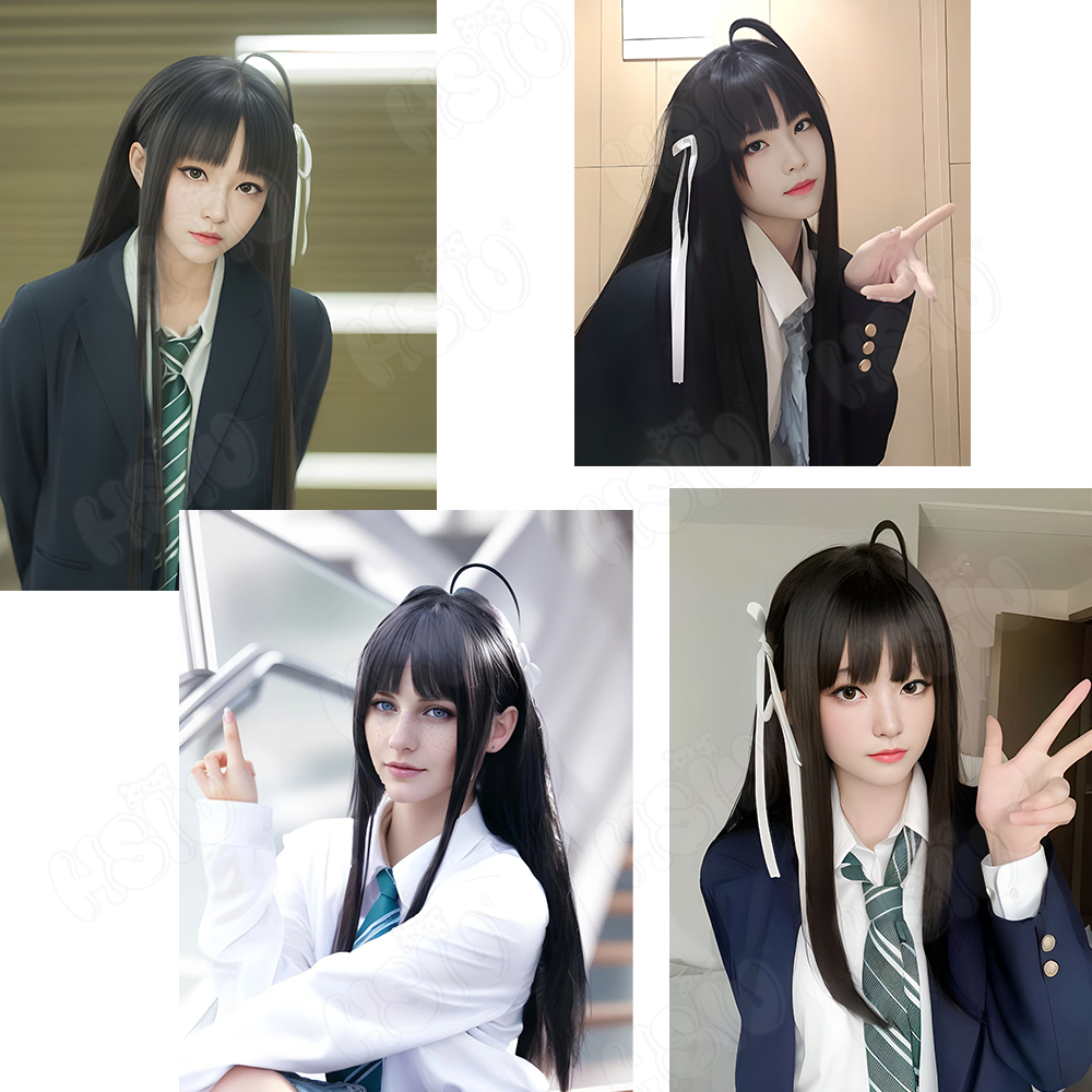 Парик для косплея Ава Субару H – обзор и цена Anime Cosplay Girl With Black Hair