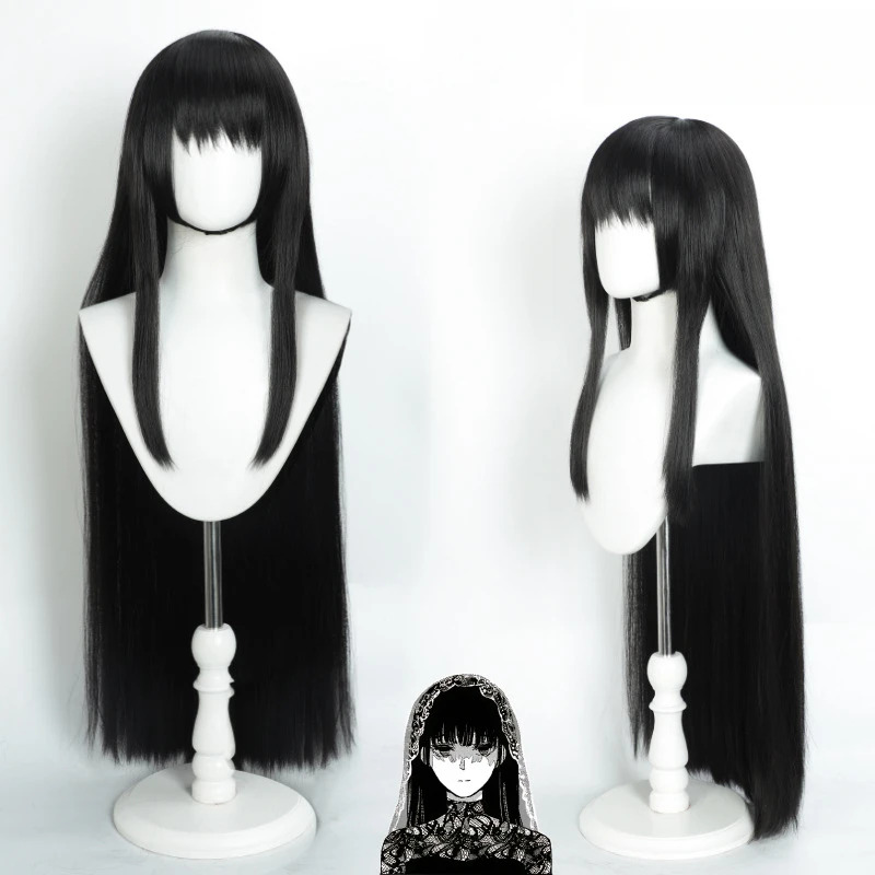 2025 11 Парик Готический Таро  – обзор и цена Anime Cosplay Girl With Black Hair